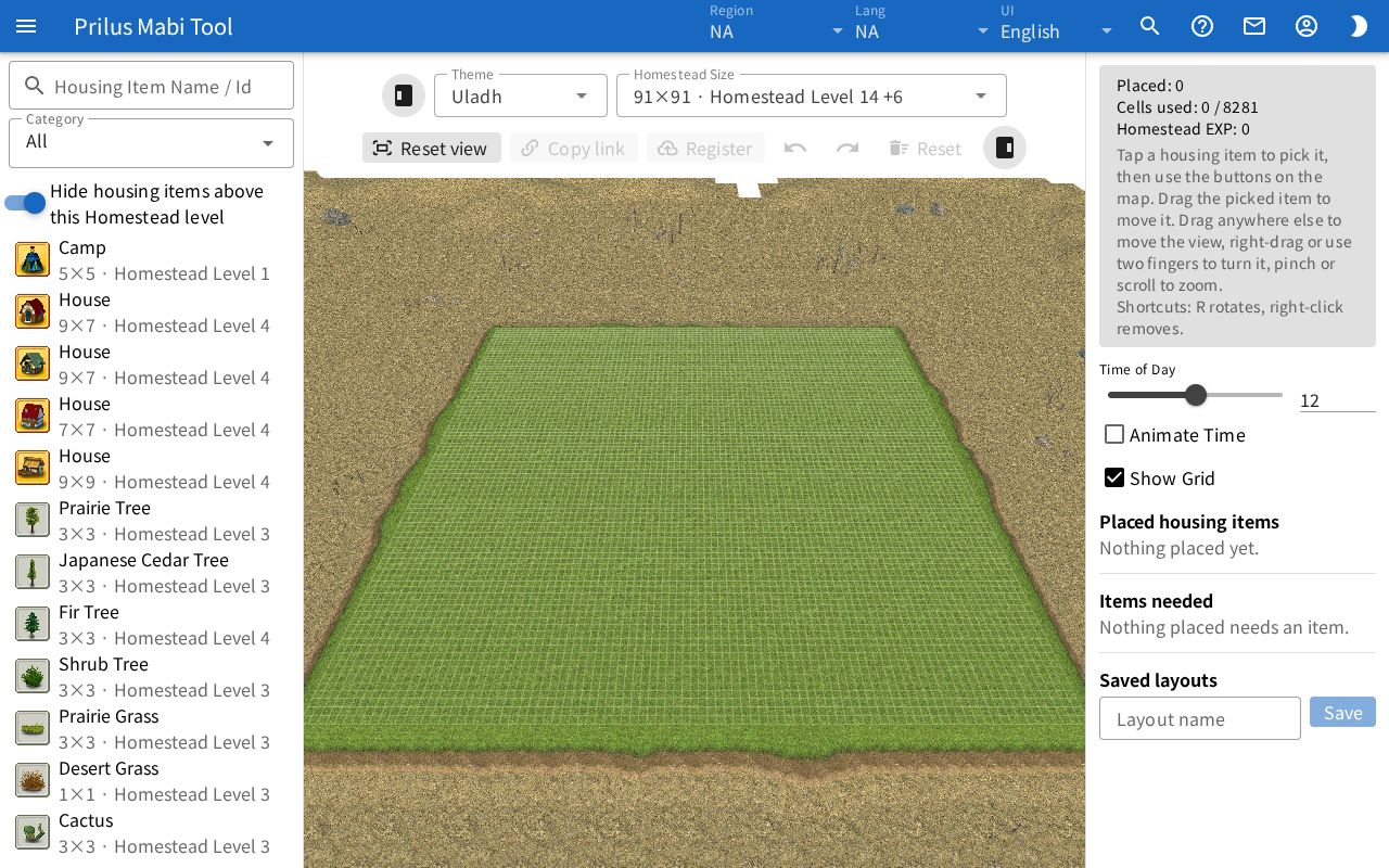 Homestead Simulator screen