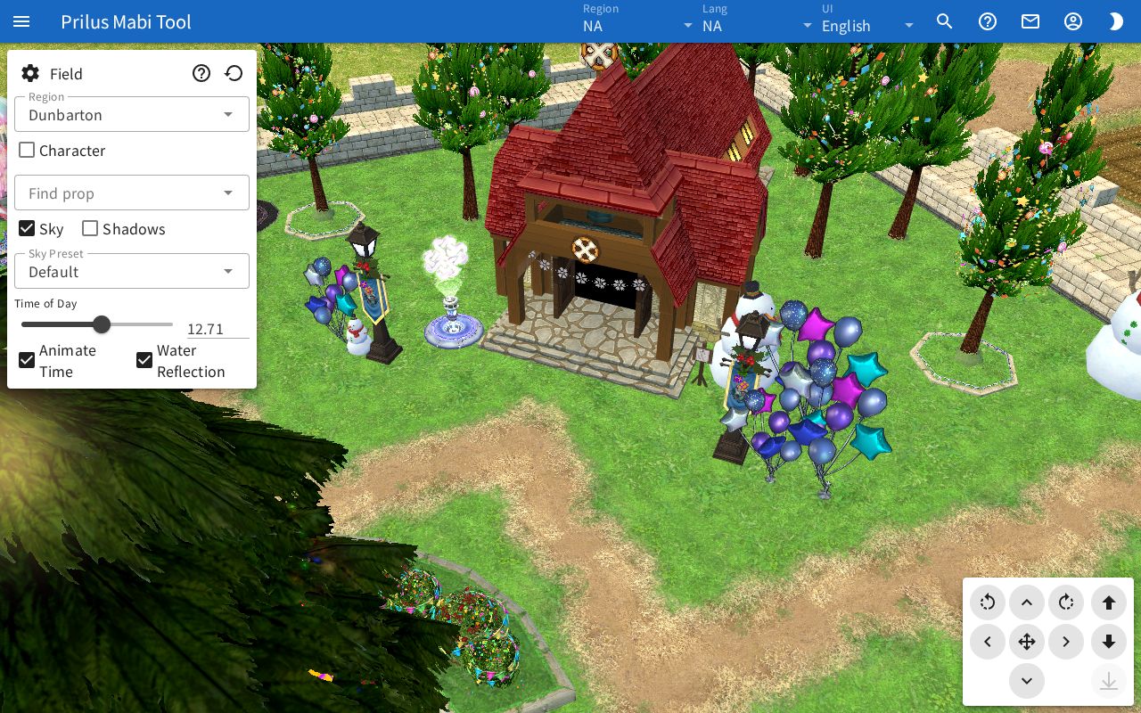 Field Simulator screen